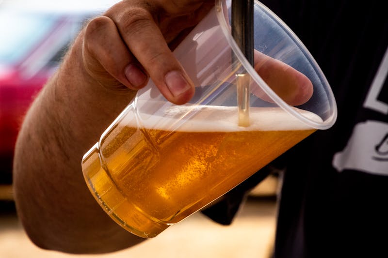 Craft beer pint glass