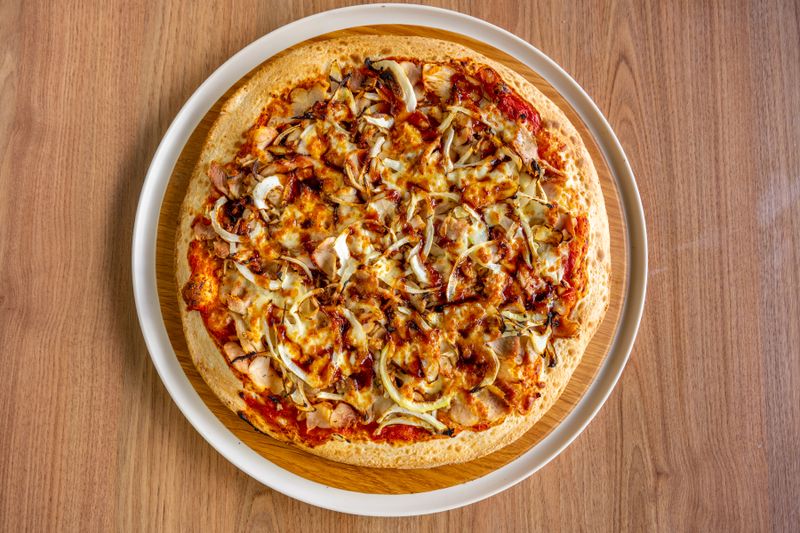 Guenevere Garden pizza with fresh herbs